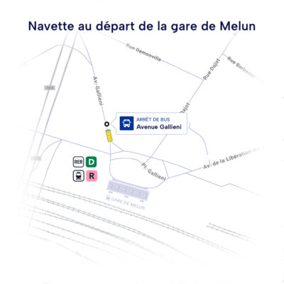 Arrêt des navettes gare RER de Melun